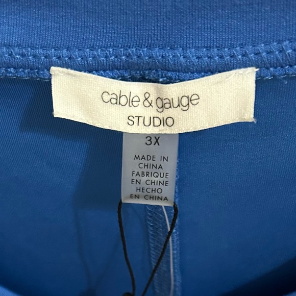 NWT CABLE & GAUGE Blue Blouse Size 3X - Picture 5 of 5
